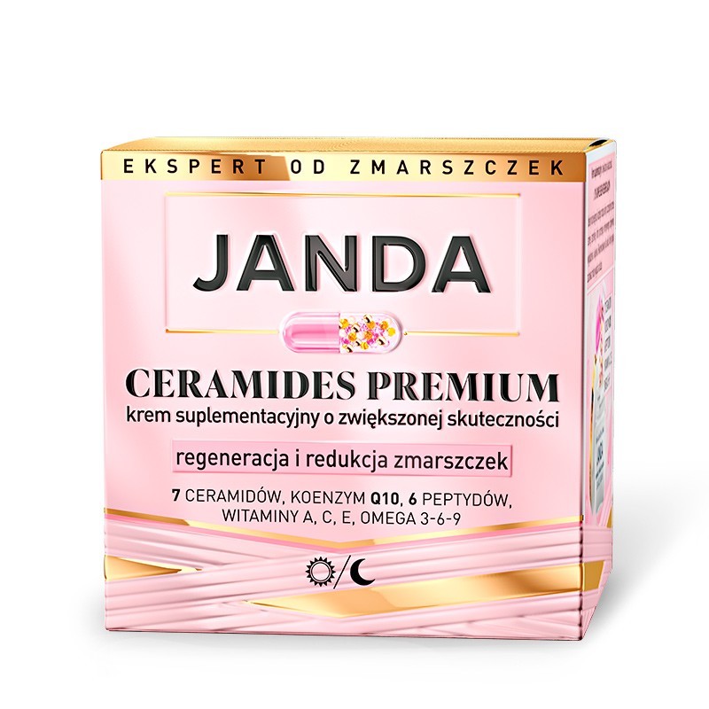 JANDA Ceramides Premium Krem suplementacyjny o zwiększonej skuteczności Regeneracja i redukcja  zmarszczek 50 ml