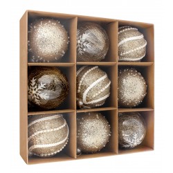 ECARLA ŚW Bombki BSN18  9szt 7cm&