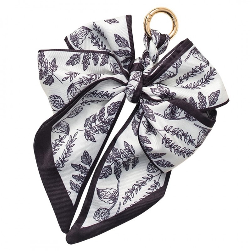 ECARLA Brelok do kluczy elegancki wzór kwiatowy kokarda BRL372