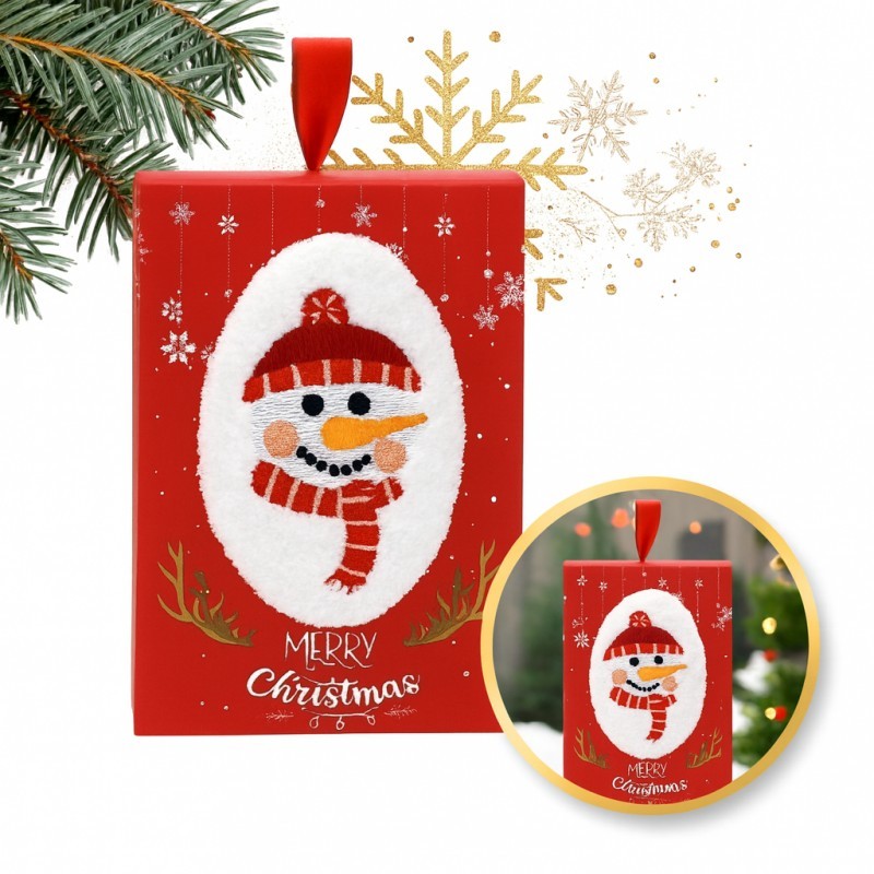 ECARLA Ręcznik świąteczny motyw Bałwanek 35x35cm REC59WZ3