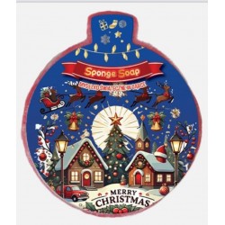 GĄBKA świąteczna z mydłem Bombka&