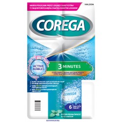 COREGA Tabs 3 Minuty Tabletka czyszcząca do protez zębowych - 6 sztuk
