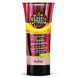 Farmona Tutti Frutti Nawilżająca Pasta peelingująca do mycia ciała Śliwka & Rabarbar 200g