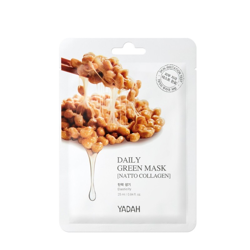 YADAH Daily Green Maska w płachcie  Natto-Kolagen 25 ml