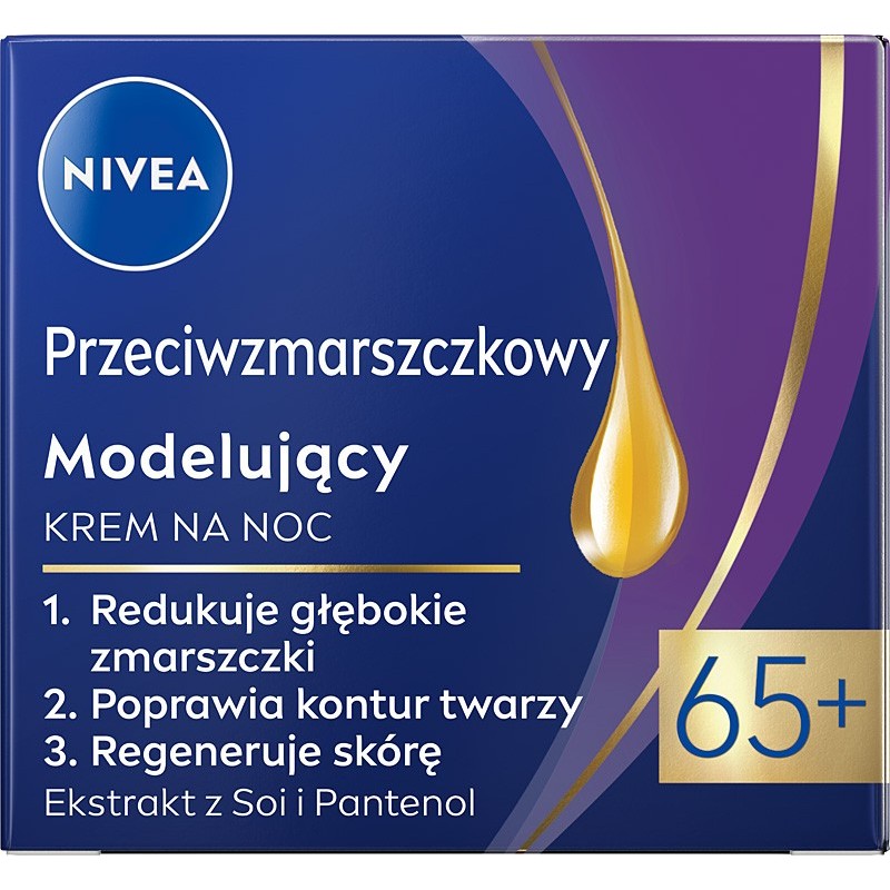 NIVEA Przeciwzmarszczkowy + modelujący krem na noc 65+ 50 ml