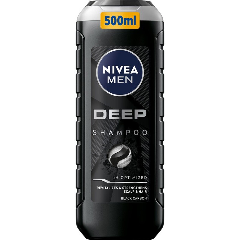 NIVEA MEN Deep Rewitalizujący szampon do włosów z czarnym węglem 500 ml