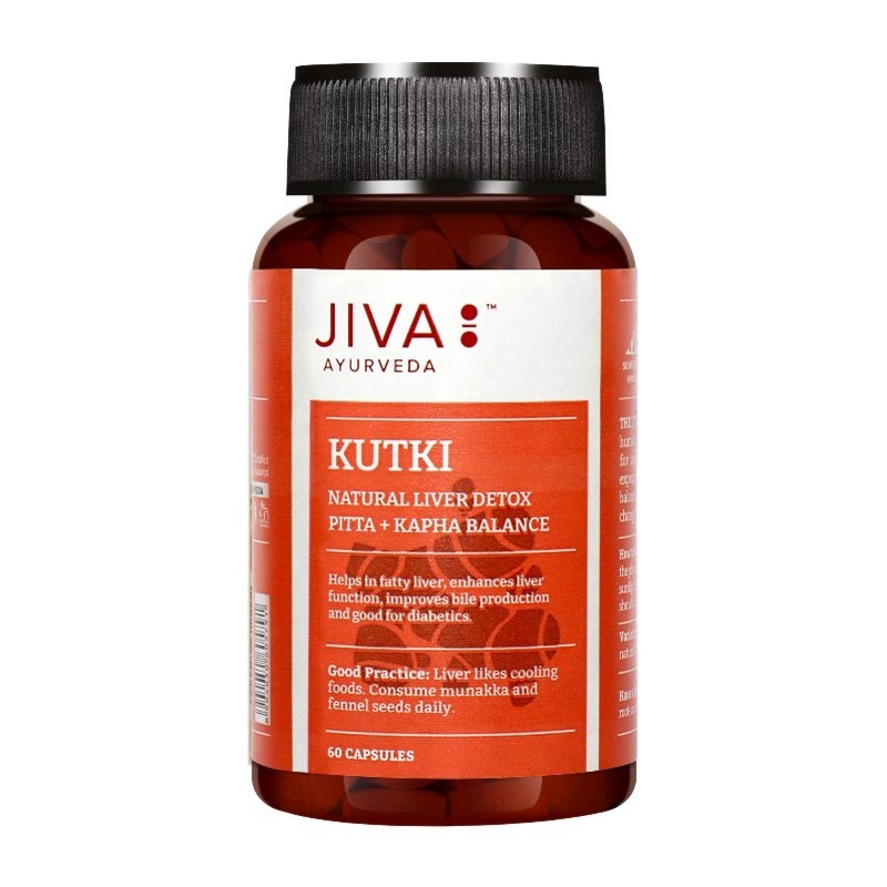 JIVA AYURVEDA Kutki Suplement diety wspomagający wątrobę i trawienie Kapsułki 60 szt.