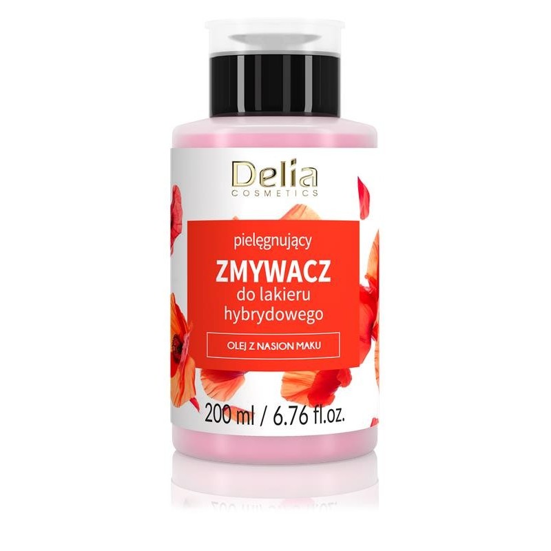 DELIA Pielęgnujący zmywacz do lakieru hybrydowego 200 ml