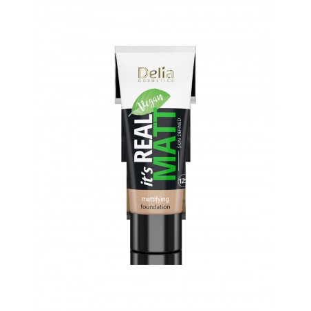 Delia Cosmetics It's Real Matt Podkład matujący odżywczo-nawilżający nr 104 Sand 30ml