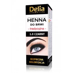 Delia Cosmetics Henna do brwi 1.0 Czarna  1szt
