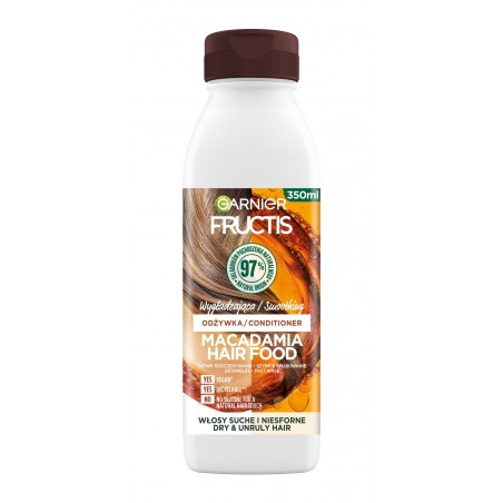 Fructis Hair Food Macadamia Odżywka wygładzająca do włosów suchych i niesfornych 350ml