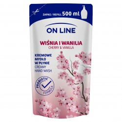 On Line Mydło kremowe w płynie Wiśnia i Wanilia - uzupełnienie 500ml