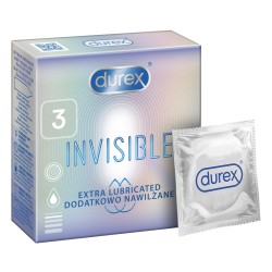 Durex Prezerwatywy Invisible Dodatkowo nawilżane  3szt