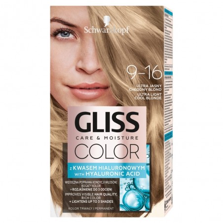 Schwarzkopf  Gliss Color Care & Moisture Farba do włosów 9-16 ultra jasny chłodny blond  1op.