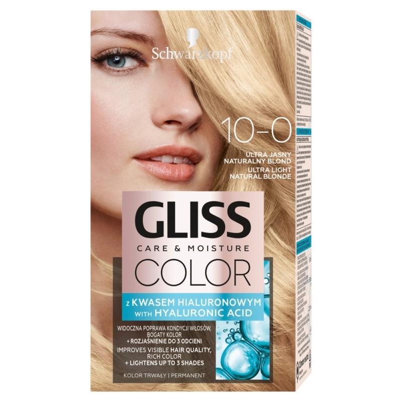 Schwarzkopf  Gliss Color Care & Moisture Farba do włosów 10-0 ultra jasny naturalny blond  1op.