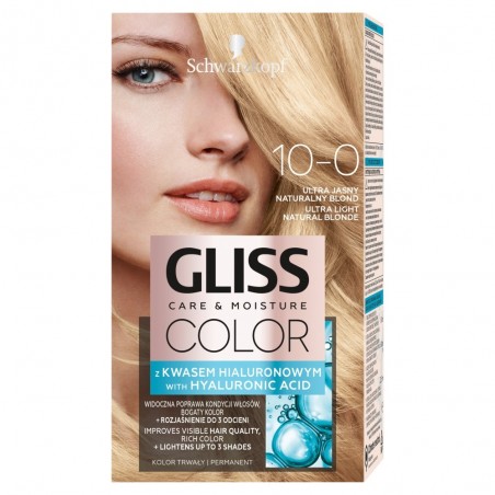 Schwarzkopf  Gliss Color Care & Moisture Farba do włosów 10-0 ultra jasny naturalny blond  1op.