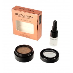 Makeup Revolution Flawless Foils Cień do powiek metaliczny+baza Retreat  1op.