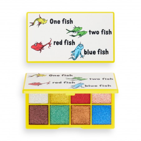 I Heart Revolution x Dr.Seuss Paleta cieni do powiek(8) One Fish Two Fish Red Fish Blue Fish 1szt