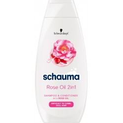 Schwarzkopf Schauma Szampon i odżywka Rose Oil 2in1 do włosów splątanych i matowych 400ml