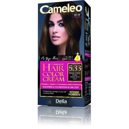 Delia Cosmetics Cameleo Farba permanentna Omega+  Intense Golden Brown 5.33