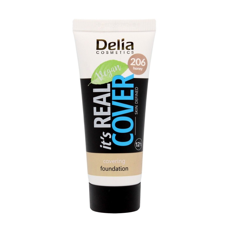 Delia Cosmetics It`s Real Cover Podkład kryjący rewitalizująco-nawilżający nr 206 Honey  30ml