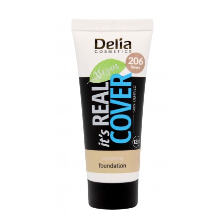Delia Cosmetics It`s Real Cover Podkład kryjący rewitalizująco-nawilżający nr 206 Honey  30ml
