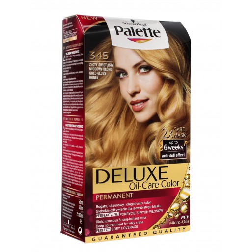 Palette Deluxe Farba do włosów permanentna nr 345 Złoty Świetlisty Miodowy Blond  1op.