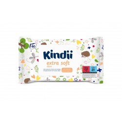Kindi Extra Soft Chusteczki oczyszczające dla niemowląt i dzieci Aloe 1op.-60szt