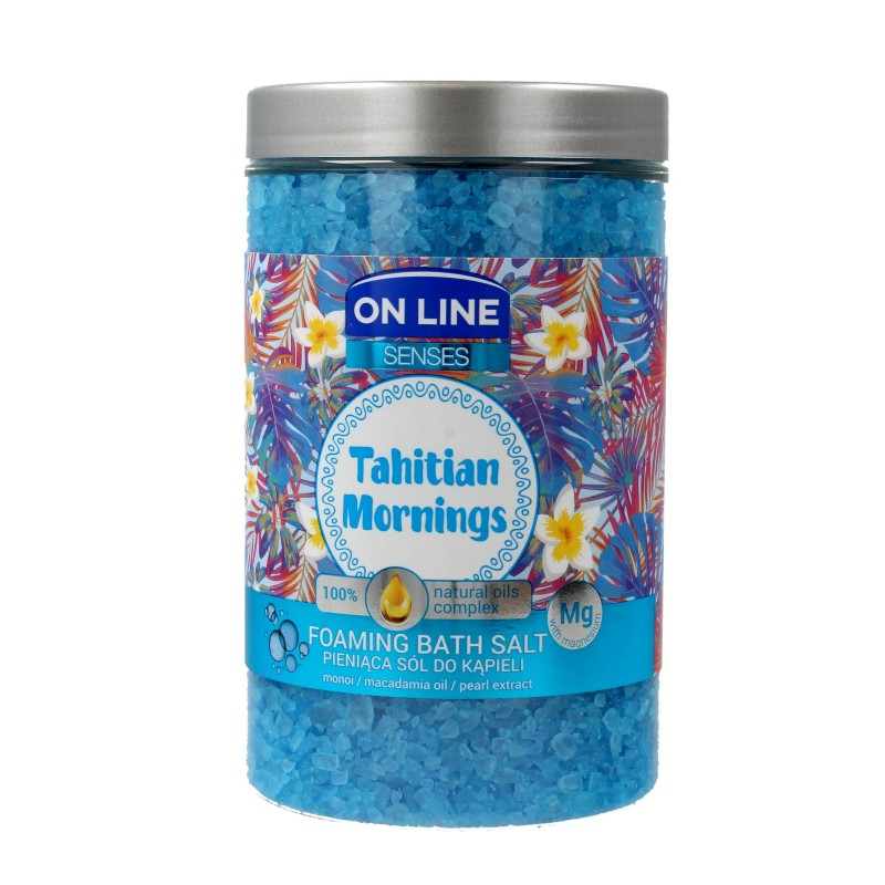 On Line Senses Pieniąca Sól do kąpieli Tahitian Mornings  480ml