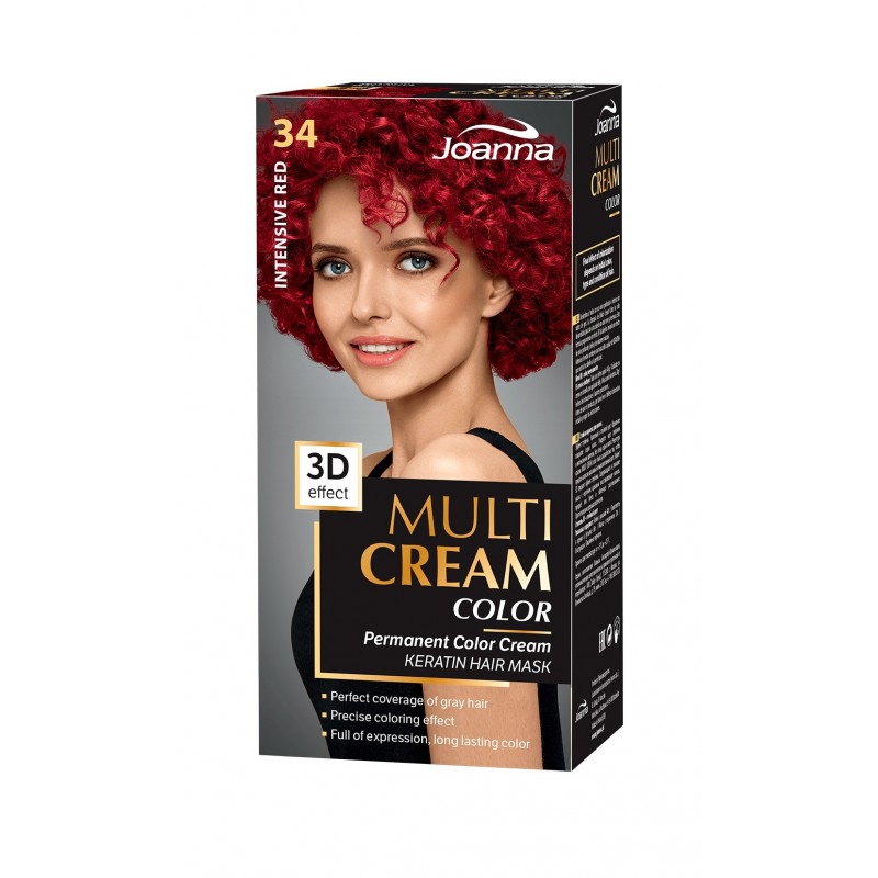 Joanna Multi Cream Color Farba nr 34 Intensywna Czerwień
