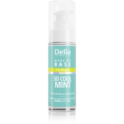 Delia Cosmetics Wegańska Nawilżająco-Odświeżająca Baza pod makijaż So Cool Mint (miętowa) 30ml