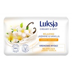 Luksja Creamy & Soft Relaksujące Kremowe Mydło w kostce Jaśmin & Wanilia 90g