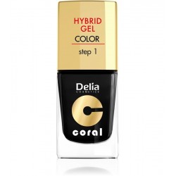 Delia Cosmetics Coral Hybrid Gel Emalia do paznokci nr 26 czarny 11ml