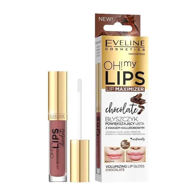 Eveline Oh!My Lips Maximizer Błyszczyk powiększający usta Chocolate 4.5ml