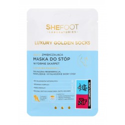 SheFoot Luxury Golden Socks Złota Zmiękczająca Maska do stóp w formie skarpetek 1op.
