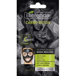 Bielenda Carbo Detox Czarny Węgiel Maska oczyszczająca do cery mieszanej i tłustej  8g