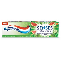 Aquafresh Senses Refreshing Pasta do zębów odświeżająca - Arbuz&Ogórek&Mięta  75ml