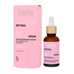 Delia Cosmetics Serum do twarzy, szyi i dekoltu RETINOL 81% Z NATURY DELIA COSMETICS, 30 ml