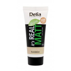 Delia Cosmetics It`s Real Matt Podkład matujący odżywczo-nawilżający nr 106 Coffee 30ml