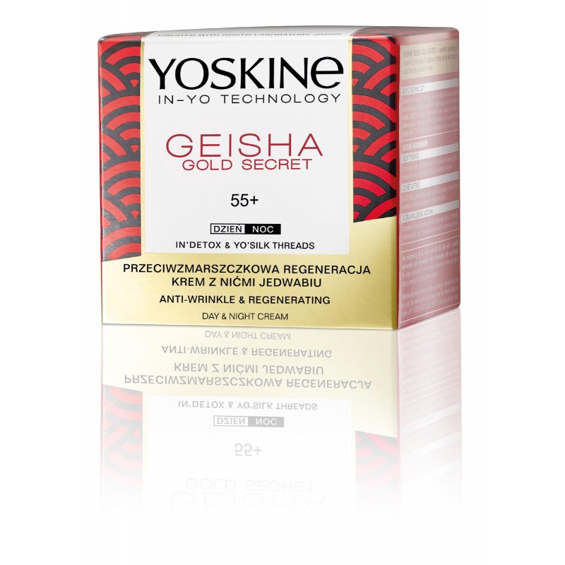 Yoskine Geisha Gold Secret 55+ Krem przeciwzmarszczkowa regeneracja na dzień i noc  50ml