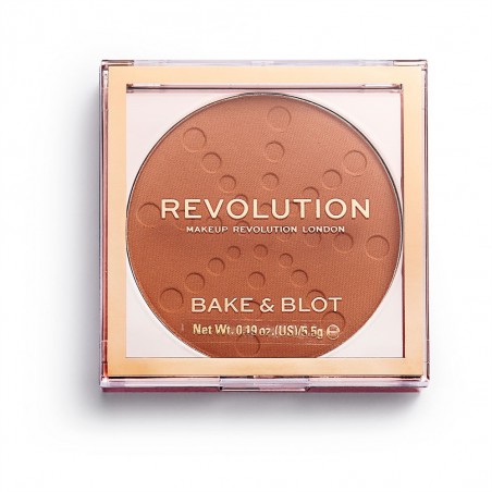 Makeup Revolution Bake & Blot Puder prasowany Orange 5.5g