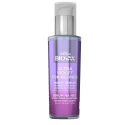 L`BIOTICA Biovax Ultra Violet for Blonds Serum na noc Intensywne Nawilżenie i Tonowanie Koloru do włosów blond i siwych 100ml