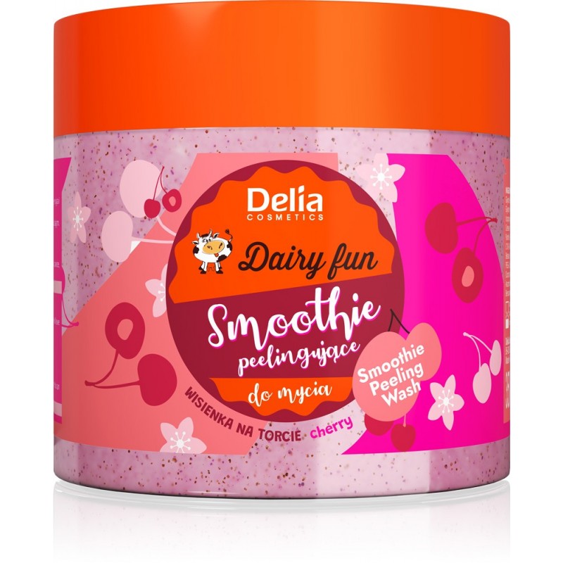 Delia Cosmetics Dairy Fun Smoothie peelingujące do mycia ciała - Wisienka na Torcie (Cherry) 350g
