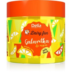 Delia Cosmetics Dairy Fun Galaretka do mycia ciała - Kwaśna Mina (Lemon) 350g