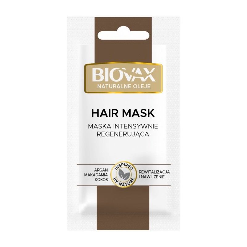 L`BIOTICA Biovax Hair Mask Maska do włosów intensywnie regenerująca - Naturalne Oleje 20ml - saszetka