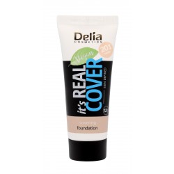 Delia Cosmetics It`s Real Cover Podkład kryjący rewitalizująco-nawilżający nr 201 Vanille  30ml