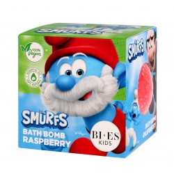 Bi-es Kids Musująca Kula do kąpieli The Smurfs - zapach malinowy 165g