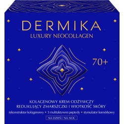 Dermika Luxury Neocollagen 70+ Kolagenowy Krem odżywczy redukujący zmarszczki i wiotkość skóry na dzień i noc  50ml
