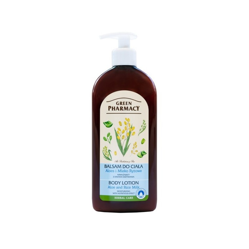 Green Pharmacy Balsam do ciała nawilżający Aloes-Mleko Ryżowe  500ml