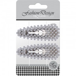 Top Choice Fashion Design Spinki typu "Pyk" perła srebrna (23811)  1op.-2szt